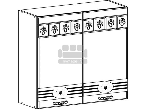 Шкаф навесной с 2-мя дверками ПД2060