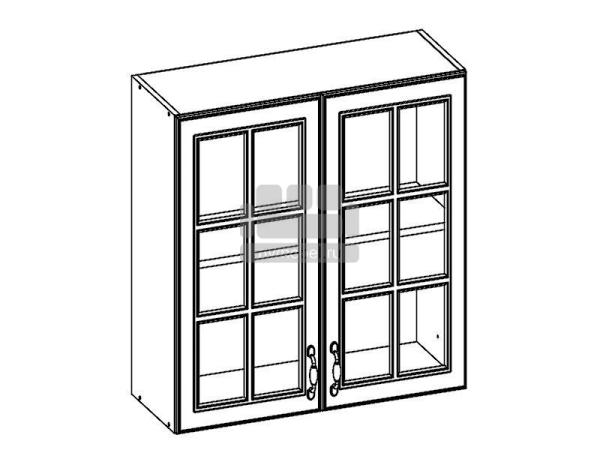 Шкаф навесной витражный с 2 дверками ПВД2080 (Ромео)