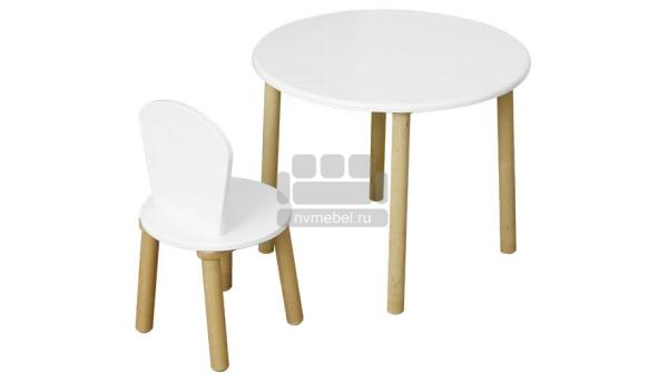 Комплект детской мебели Polini Kids Simple 185 S, белый-натуральный