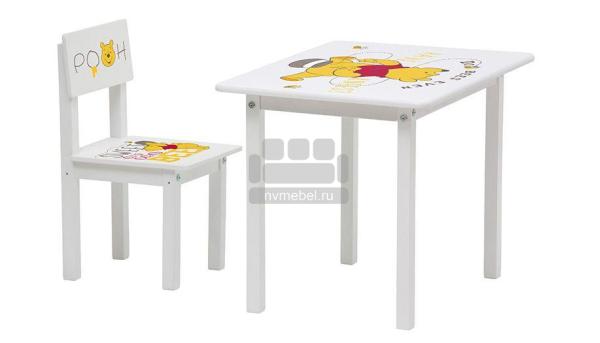Комплект детской мебели Polini Kids Disney baby 105 S, Медвежонок Винни, белый