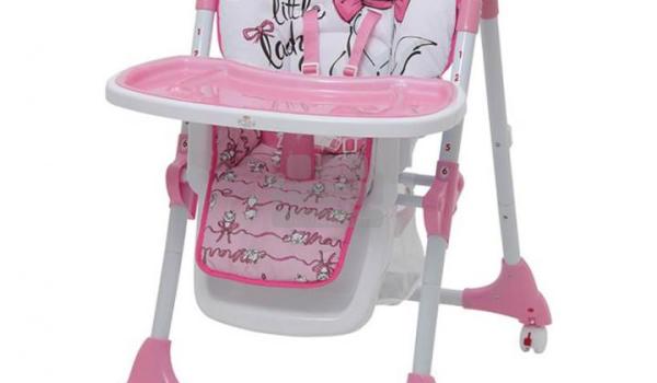 Стульчик для кормления Polini kids Disney baby 470 Кошка Мари, розовый